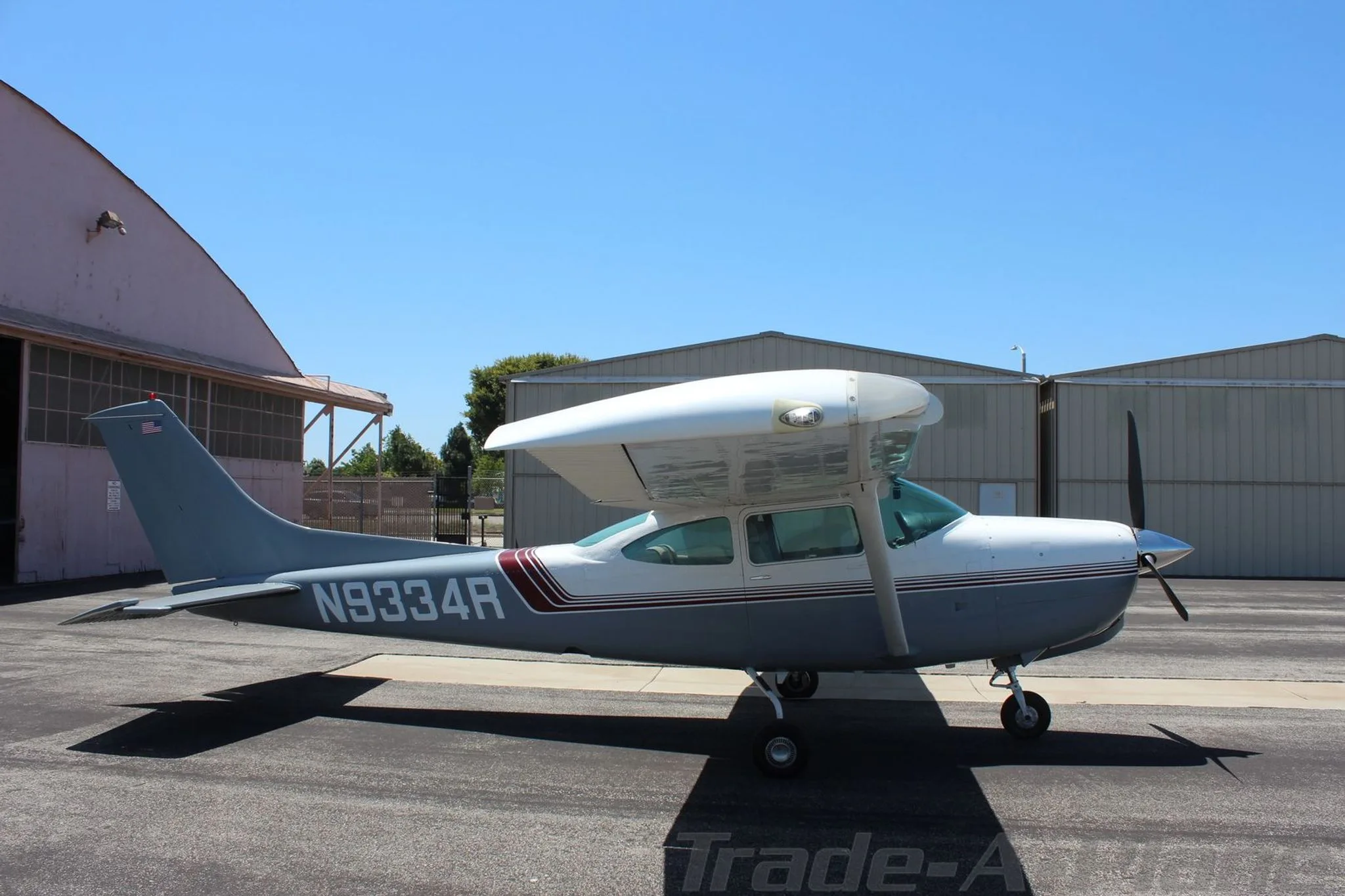 Another angle of the Cessna TR182 on the ground.