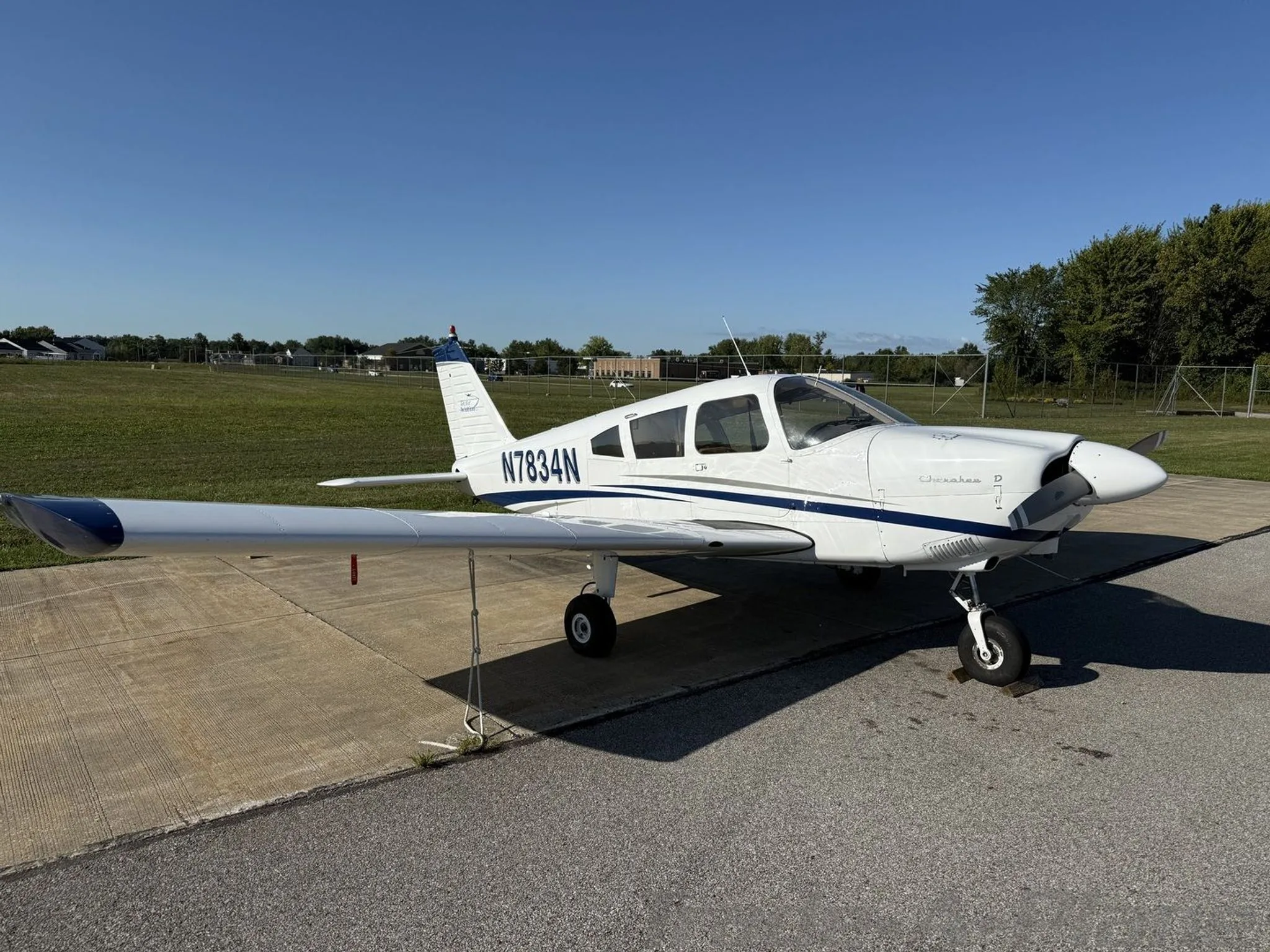 Side view of the aircraft showcasing its design.