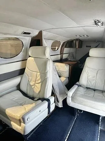 Interior view featuring two cabin seats.