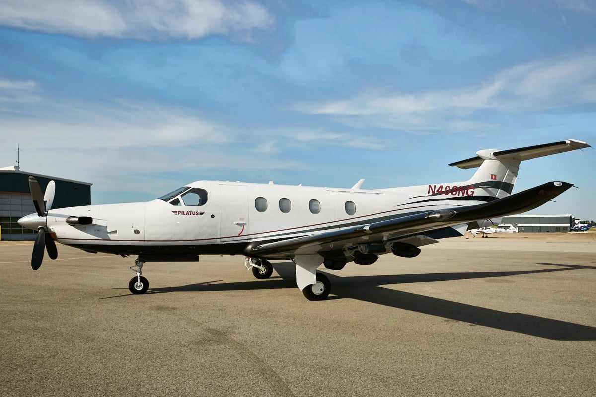 Pilatus PC-12NG on the tarmac.