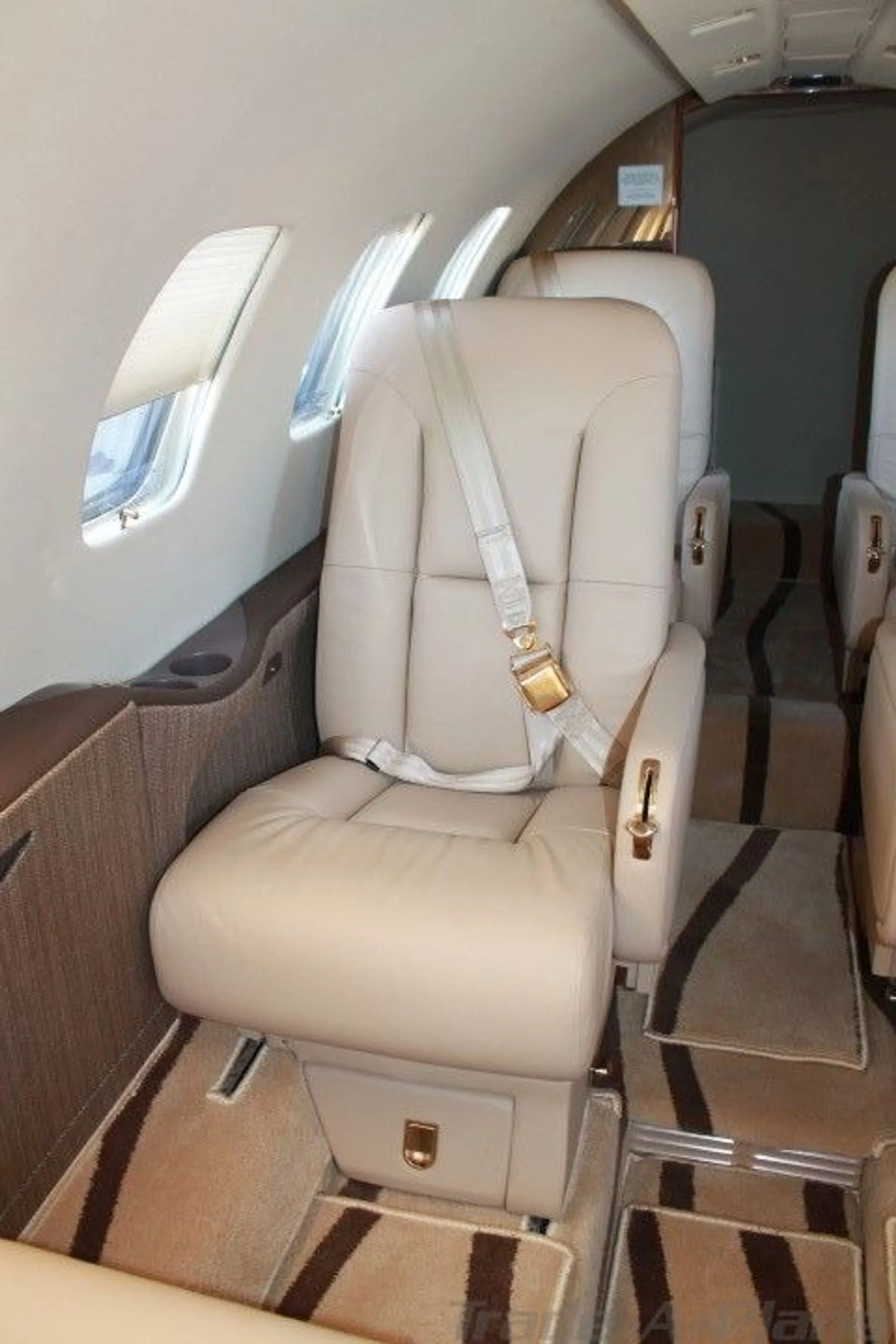 A single cabin seat in the aircraft.