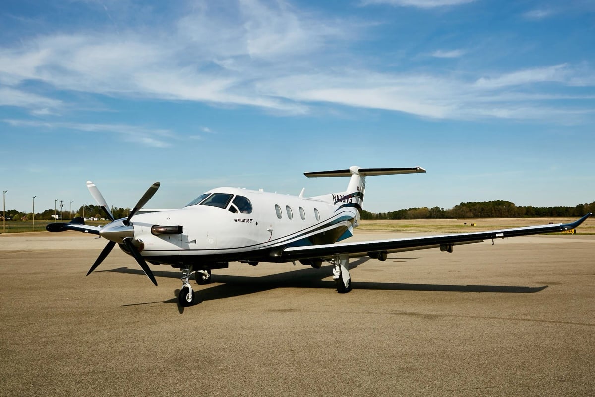 Pilatus PC-12NG on the tarmac.