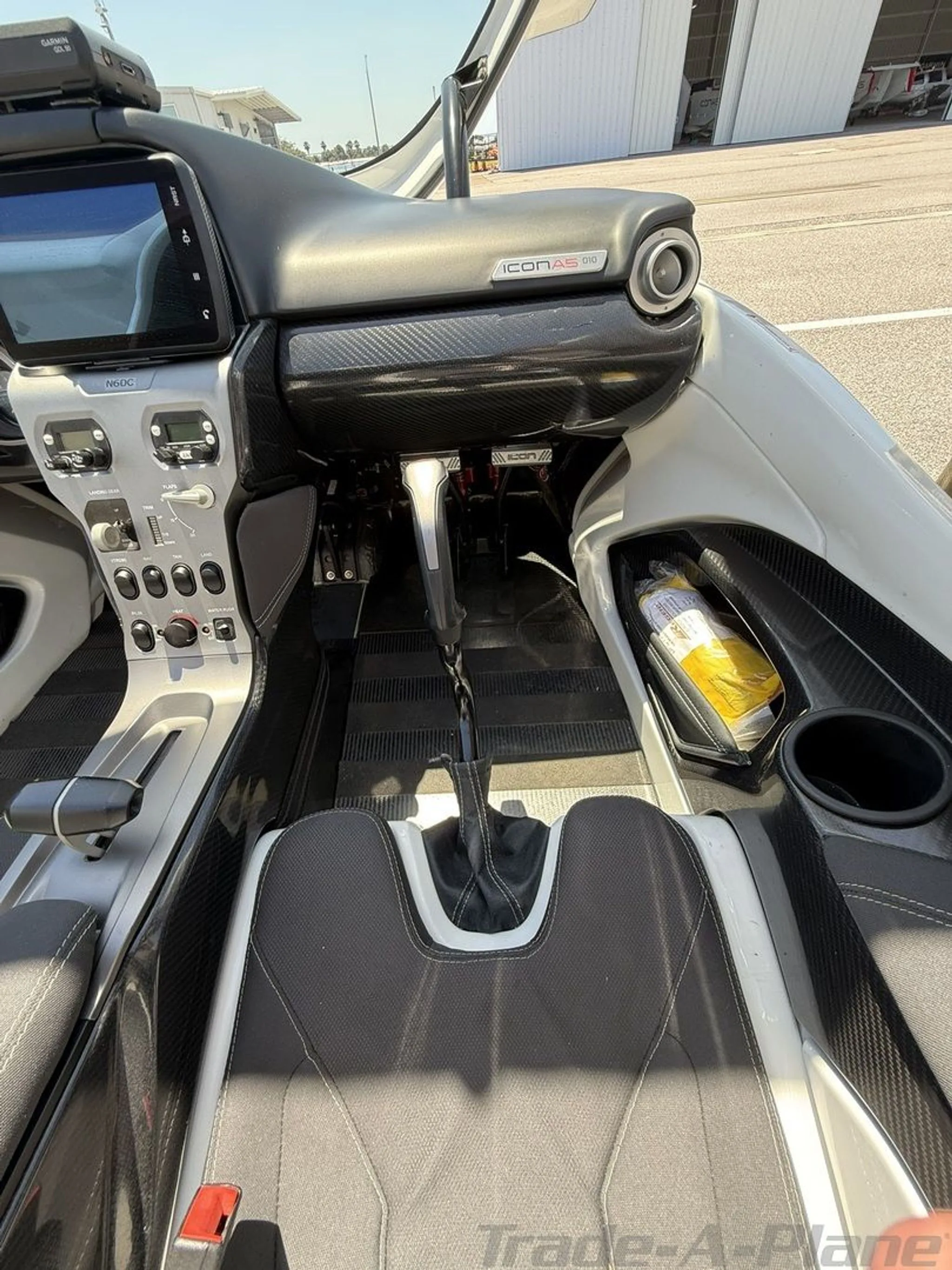 Interior view showing the cockpit controls.