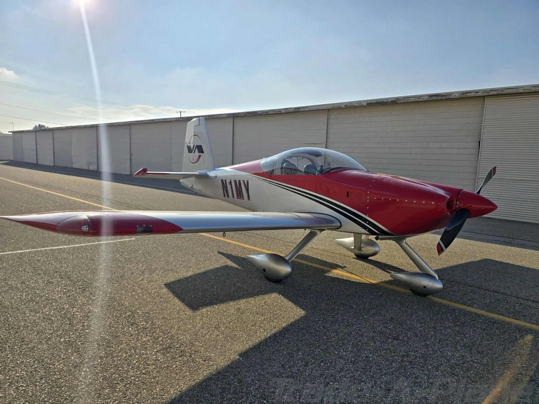 Another angle of the VANS RV-7A showcasing its sleek design.