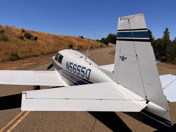 Rear view of the Mooney M20C.