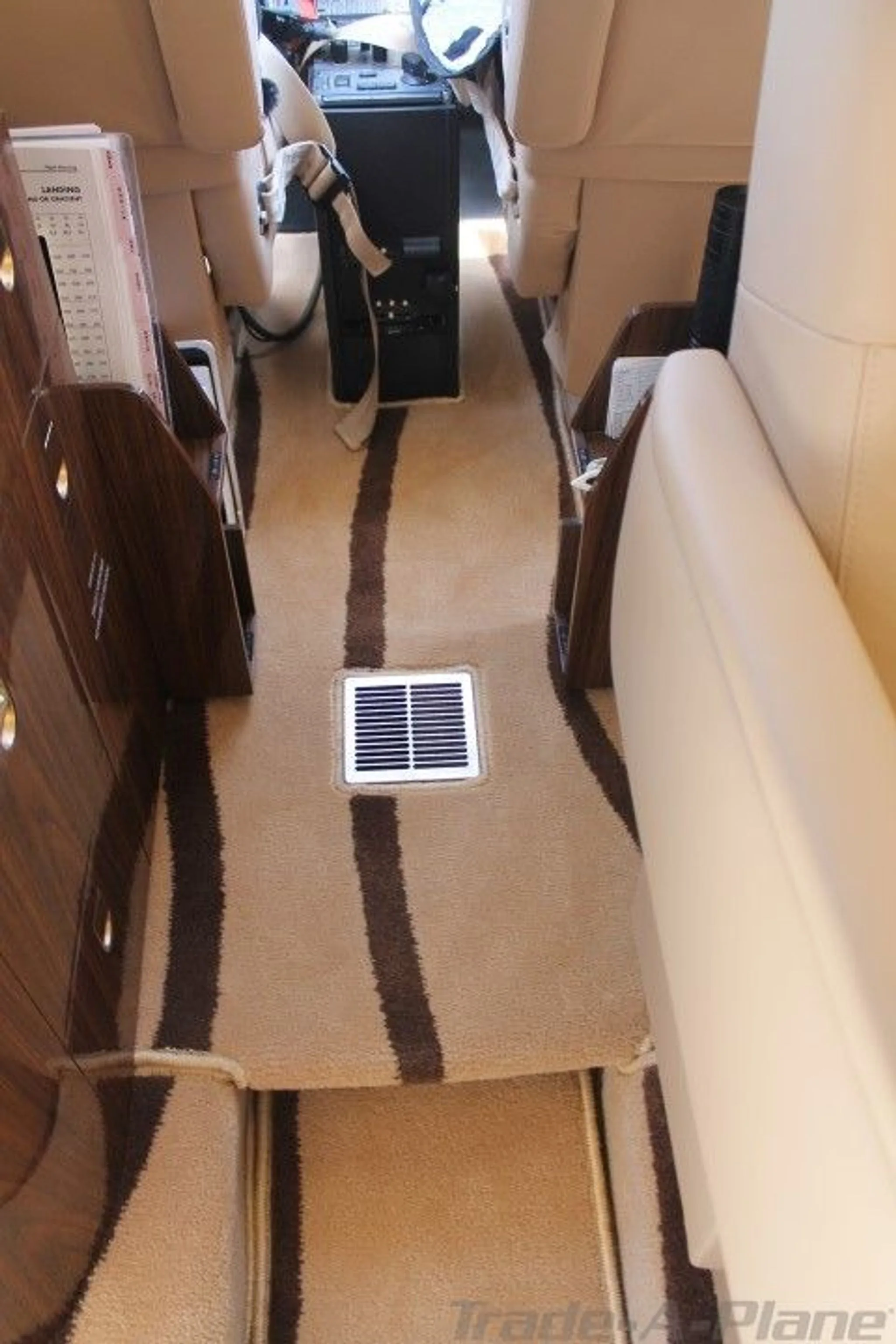 View of the cabin floor and side panel.