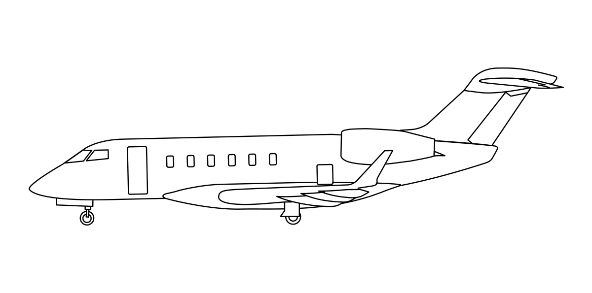 Outline diagram of a Beechcraft King Air 350 aircraft.