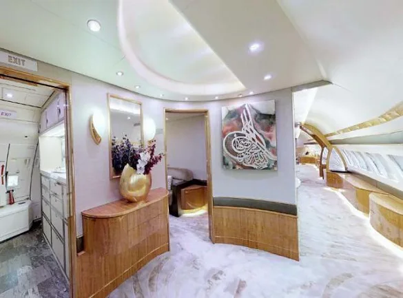Interior view of a luxurious cabin area.