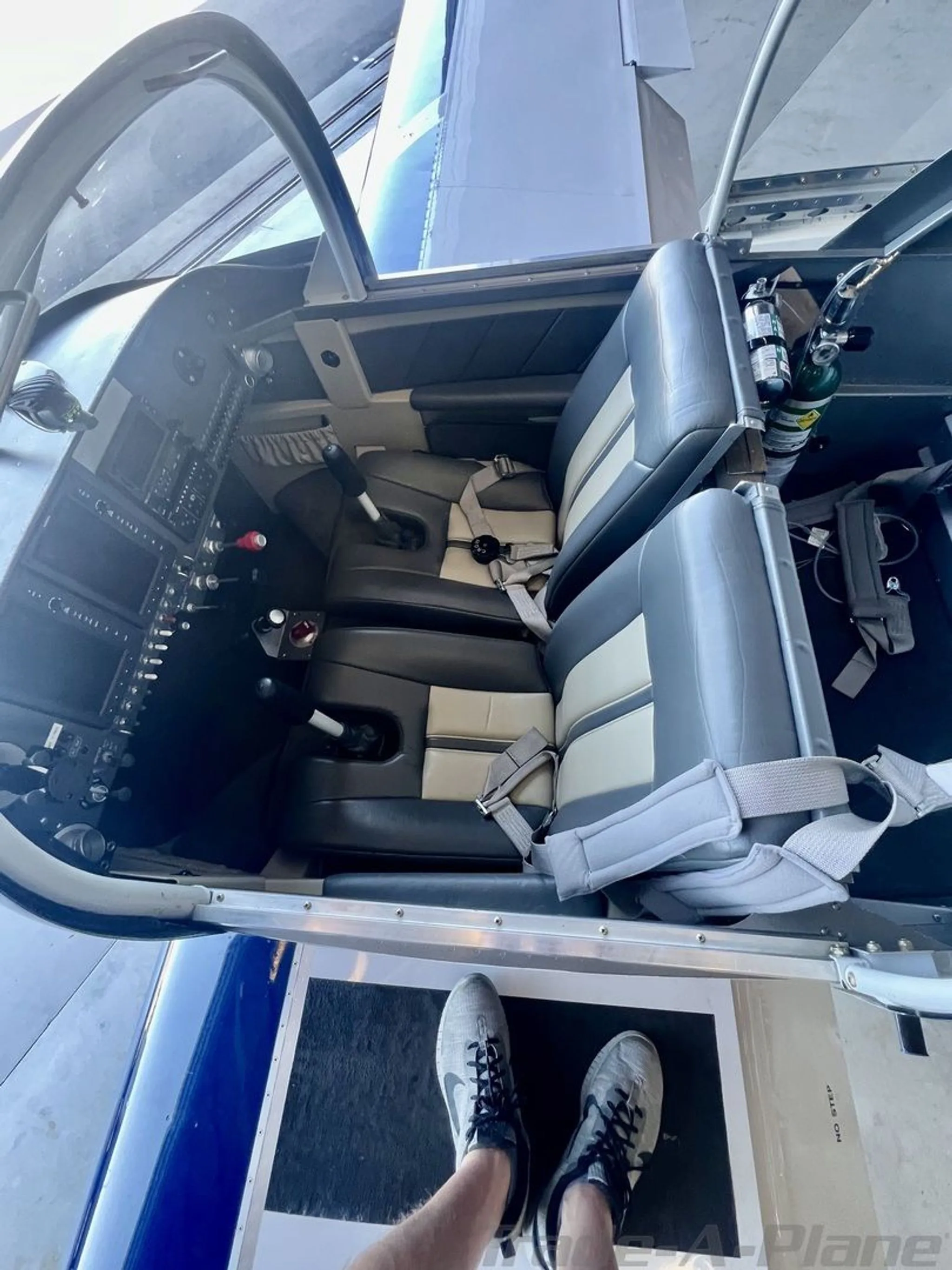 The interior cabin showing the seats.