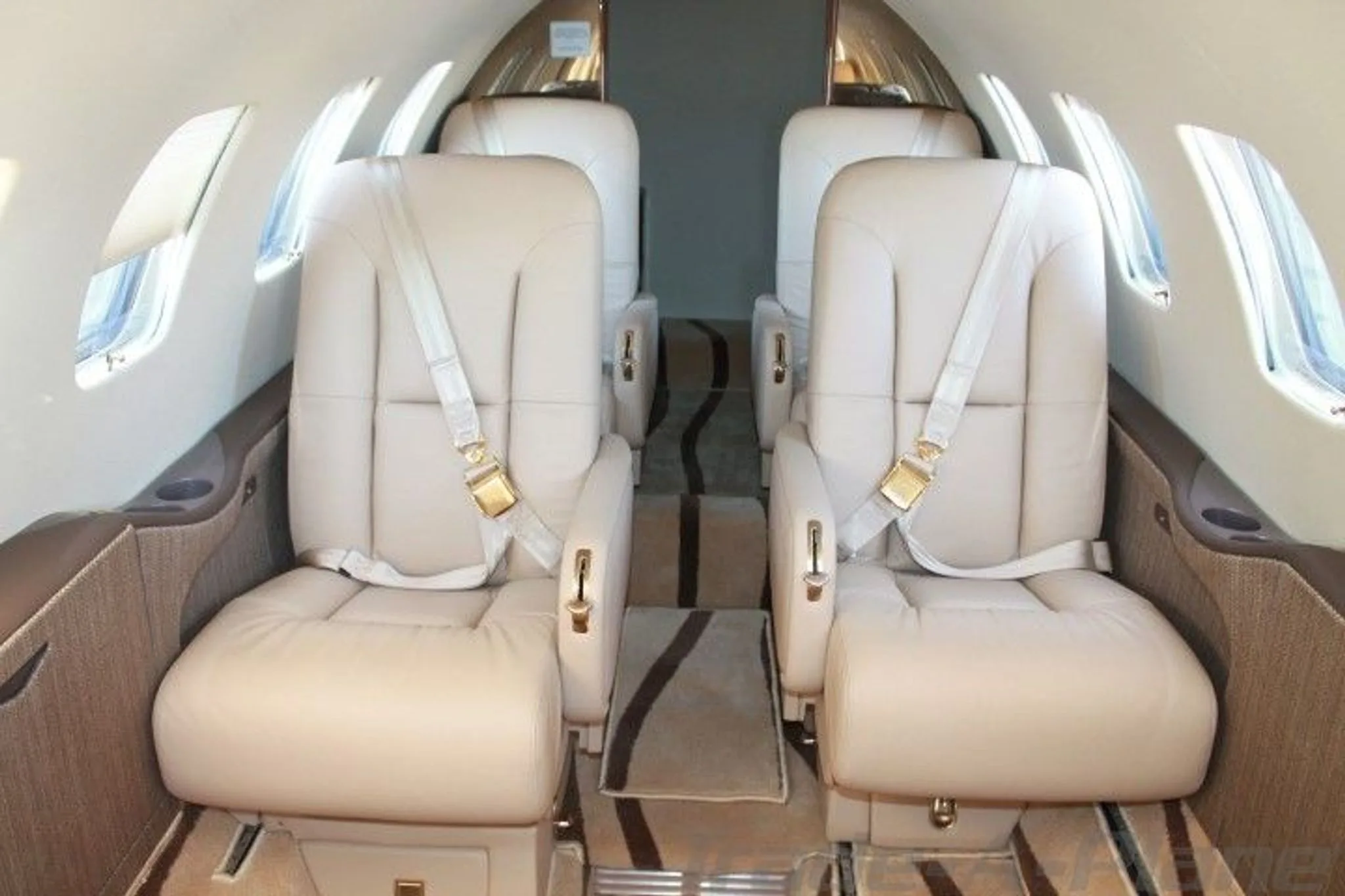Multiple cabin seats arranged in the aircraft.