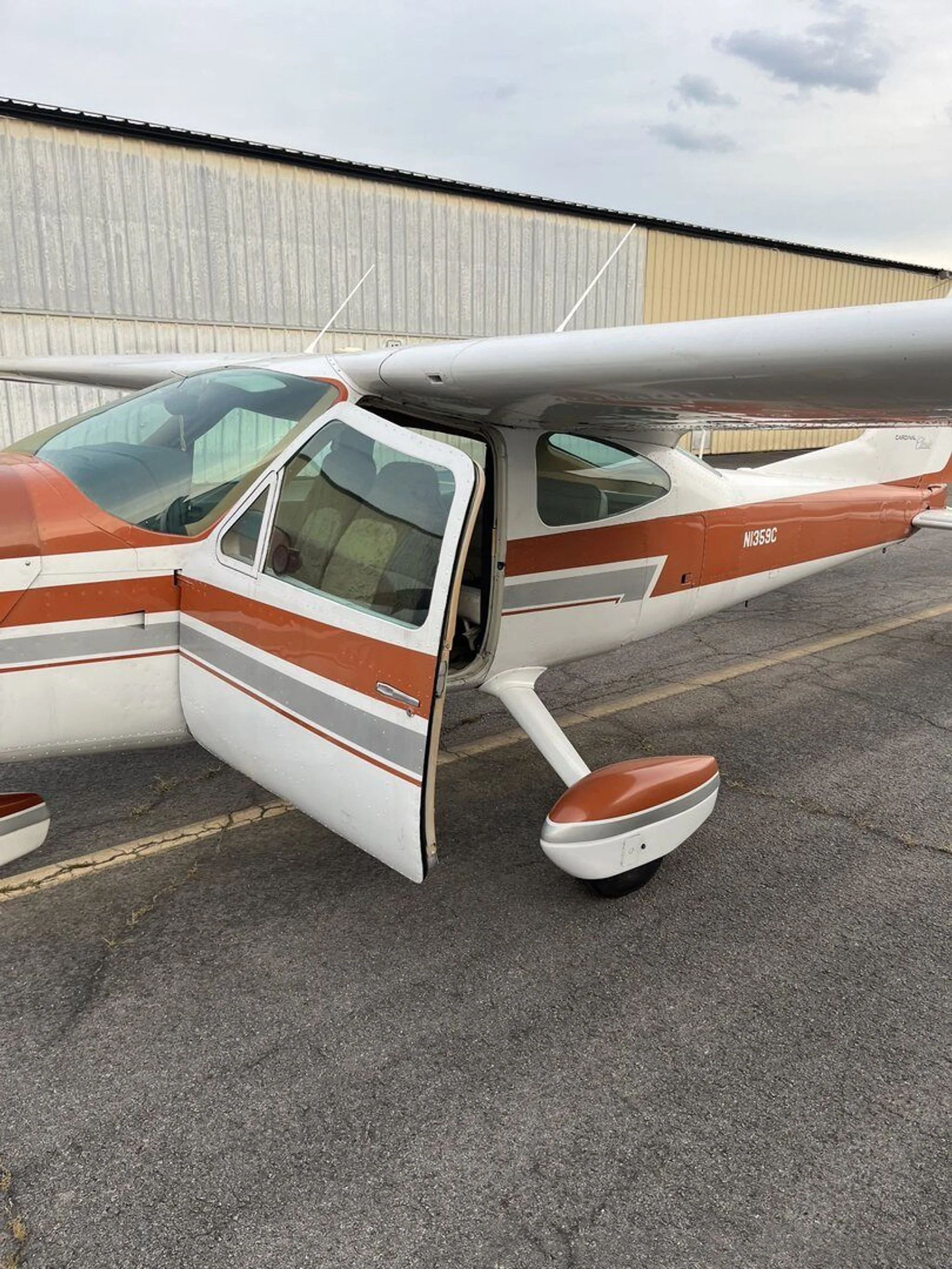 Another angle of the aircraft with the door open.