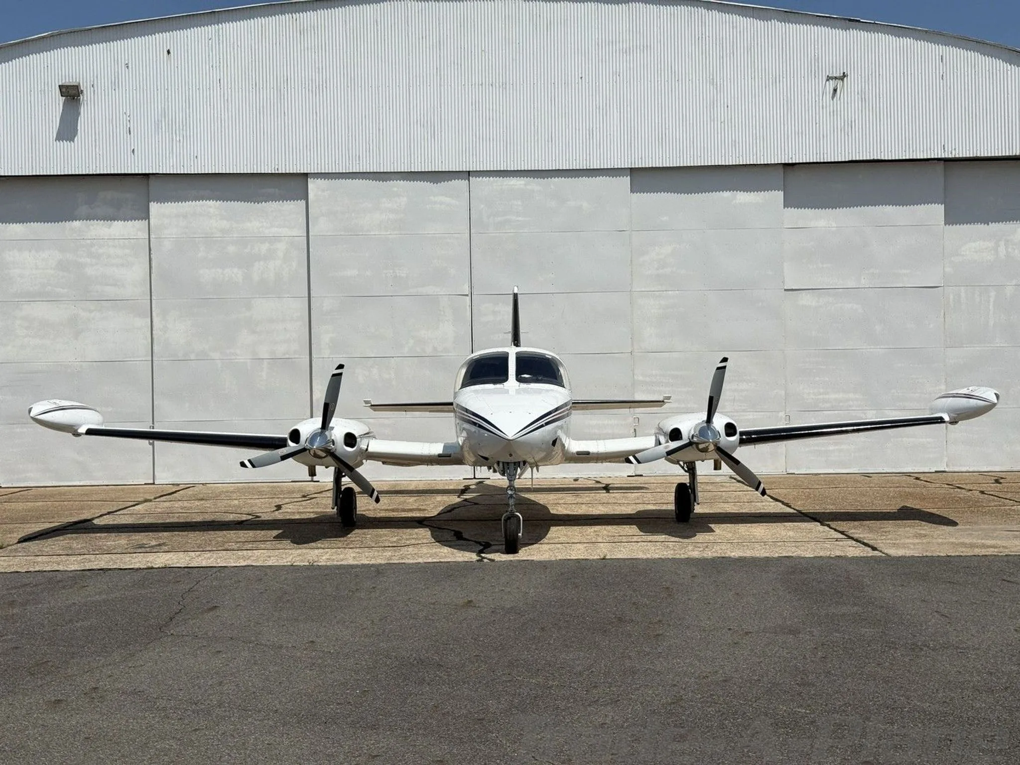 Front angle view of the Cessna 414.