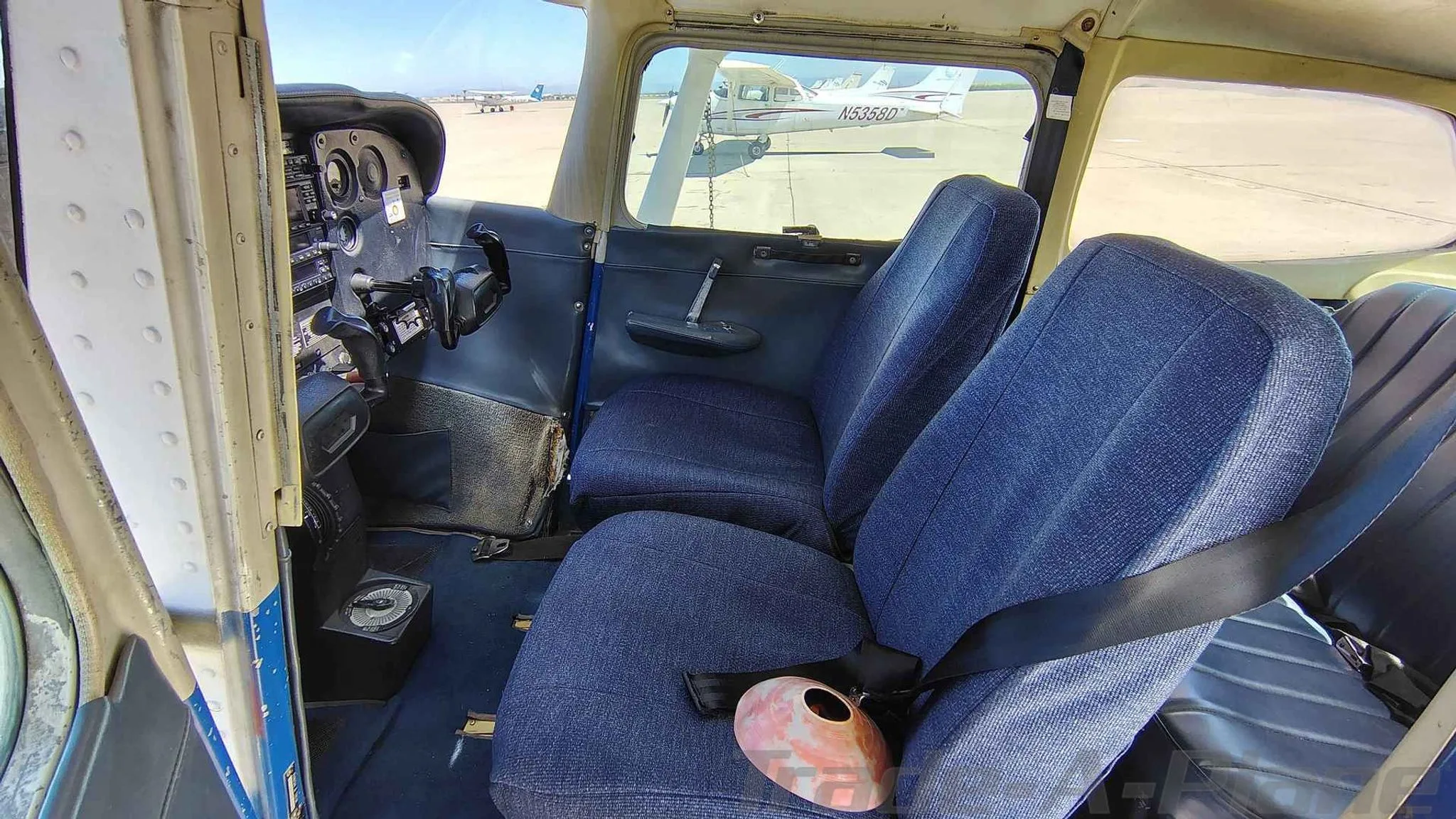 Interior view showing the cabin seats of the aircraft.