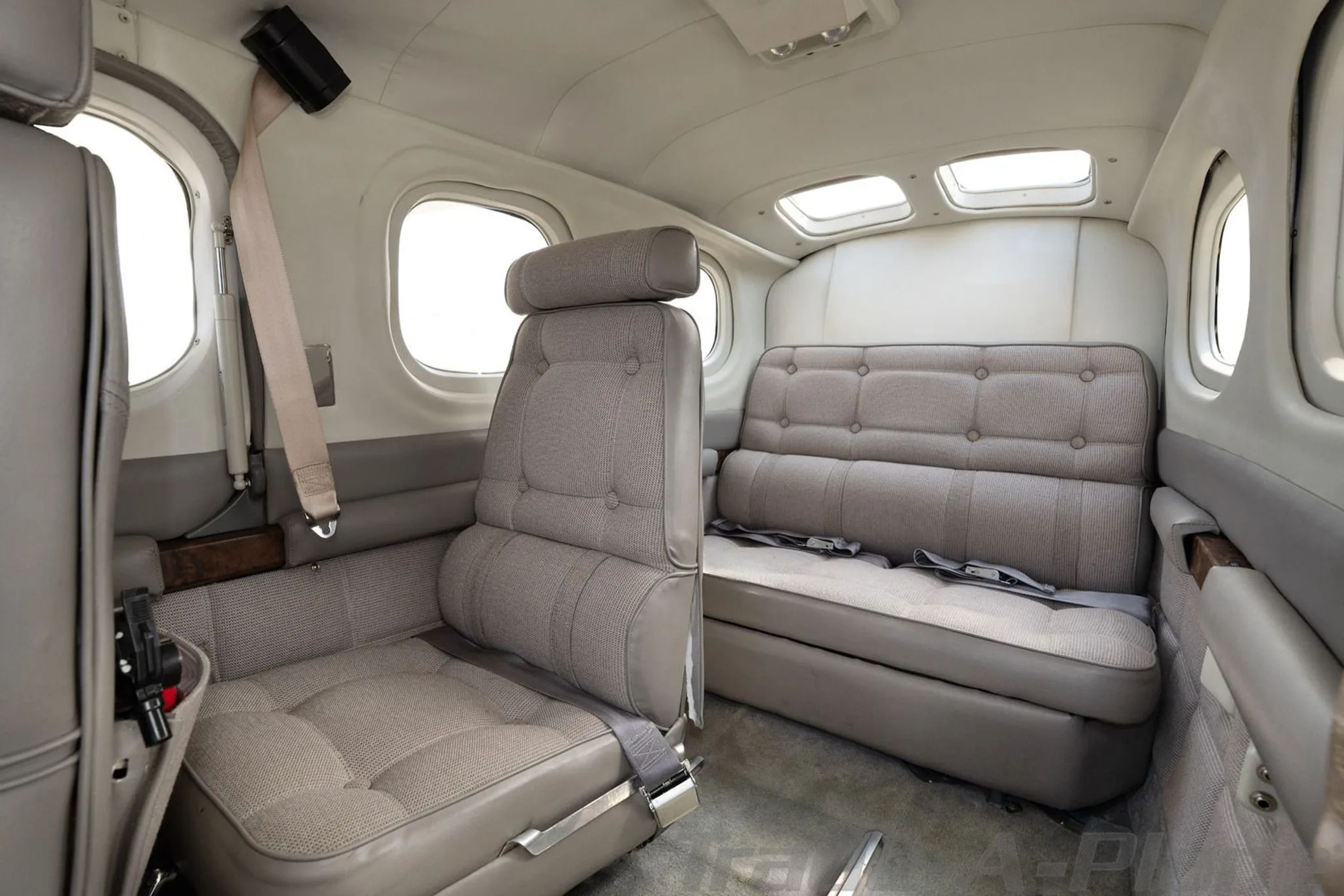 Interior seating arrangement of the aircraft.