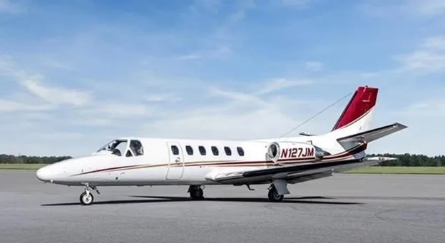 Cessna Citation jet on the tarmac.