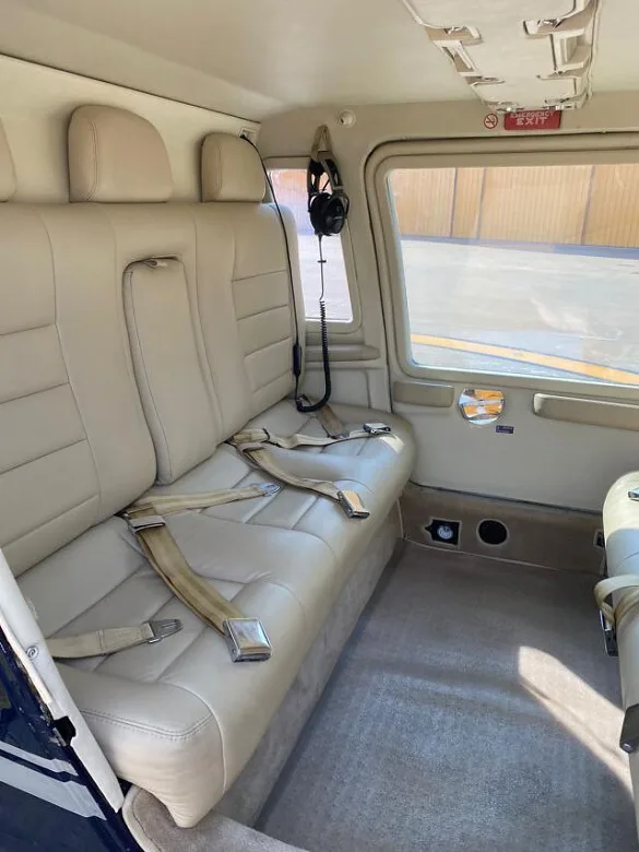Another view of the interior seating in the AGUSTA AW-109 A109C.