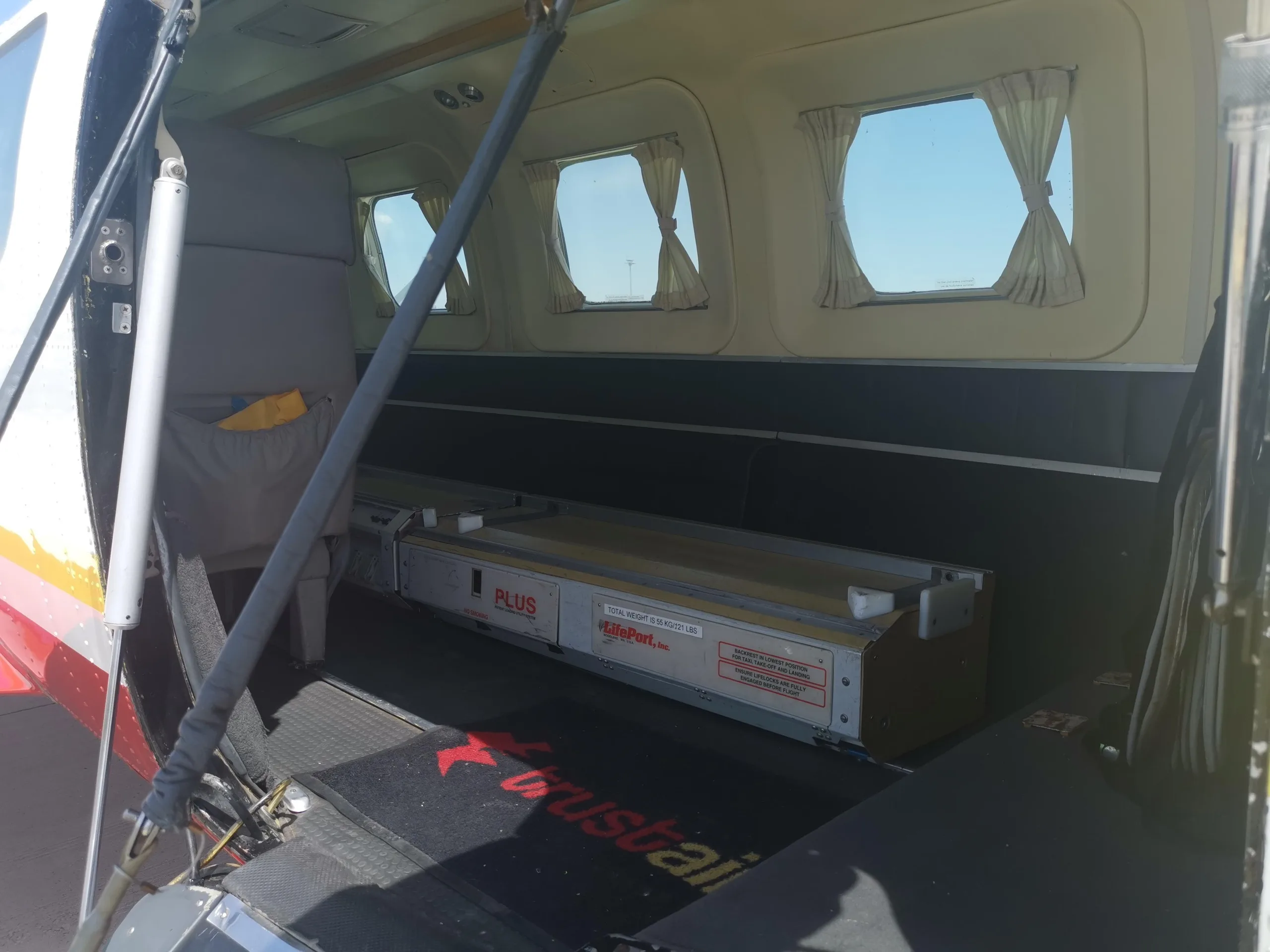 View of the interior cargo area of the aircraft.