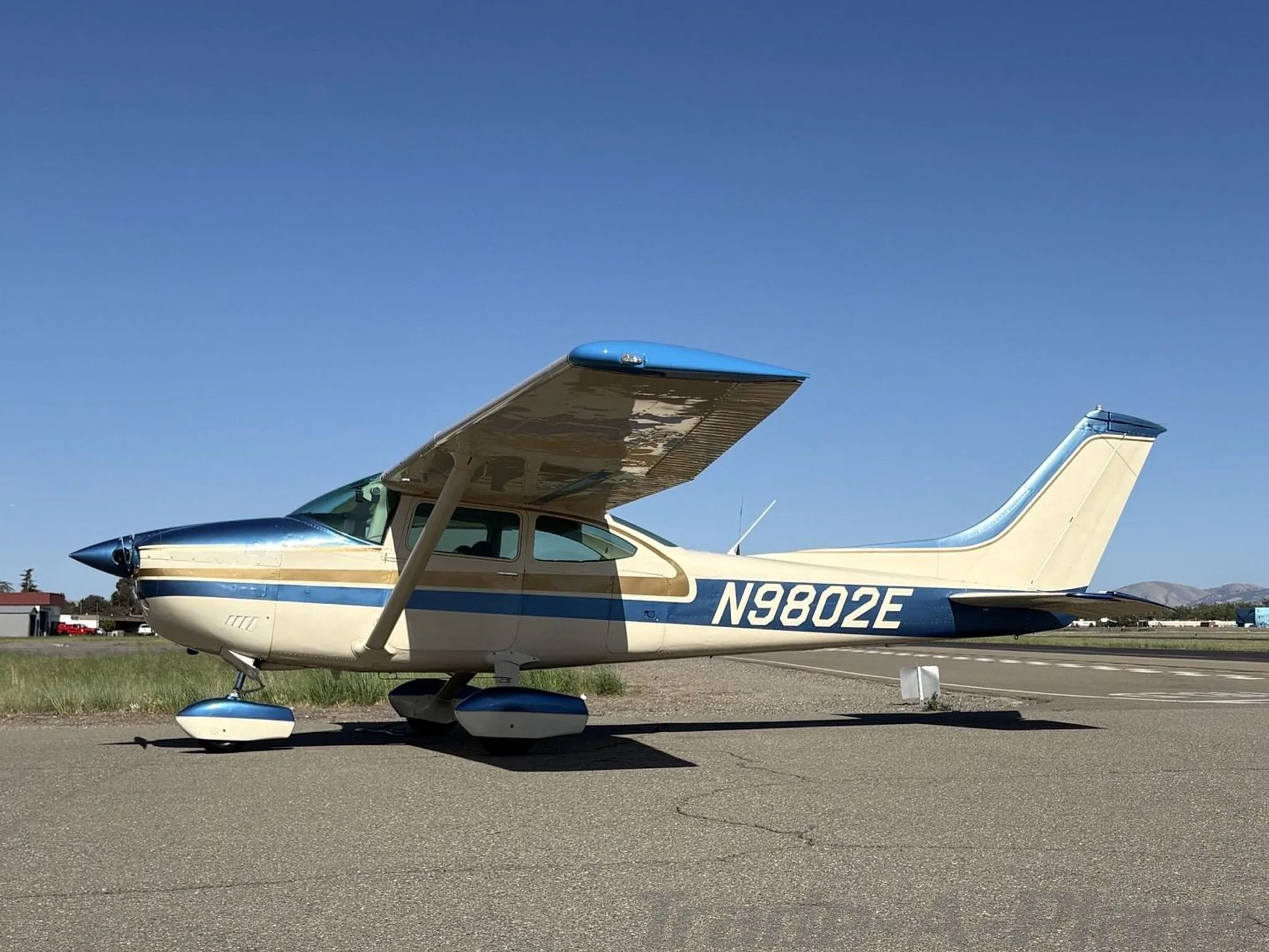 Cessna 182P Skylane positioned on the tarmac.