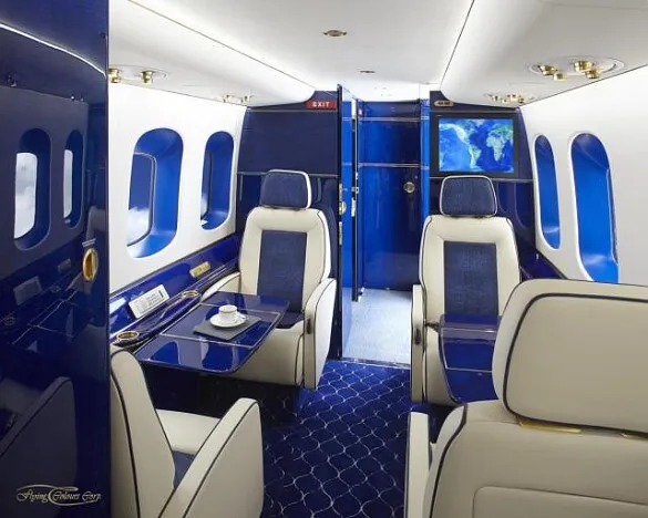 Another angle of the elegant cabin interior.