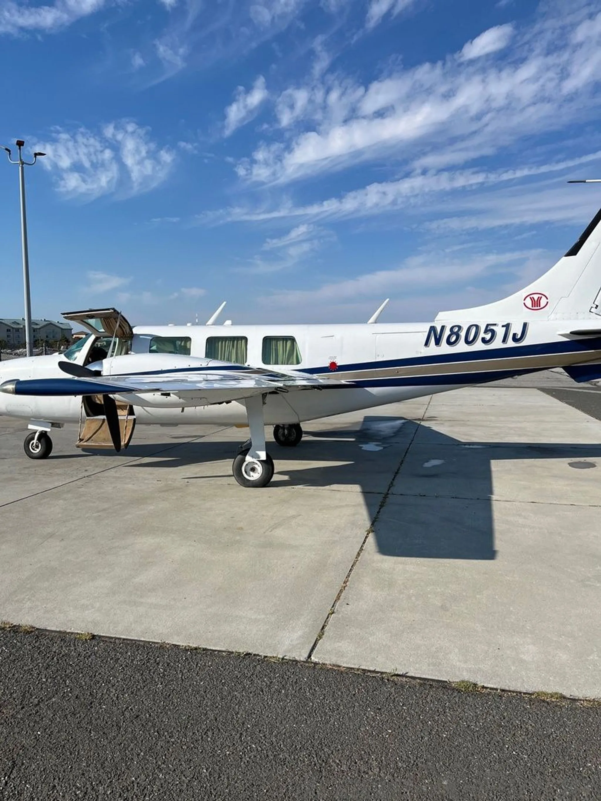 Side view of the Aerostar 600A with the door open.