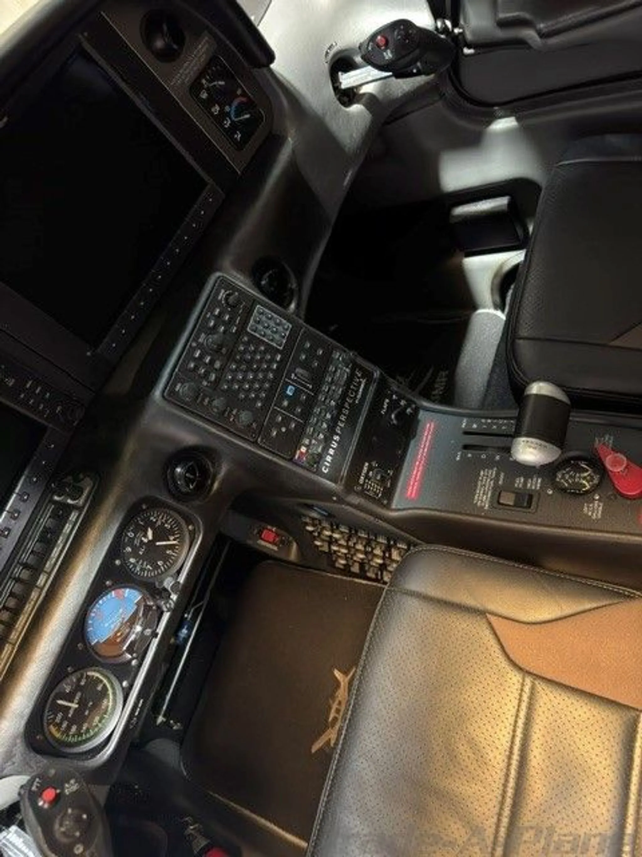 Another angle of the cockpit showing controls.