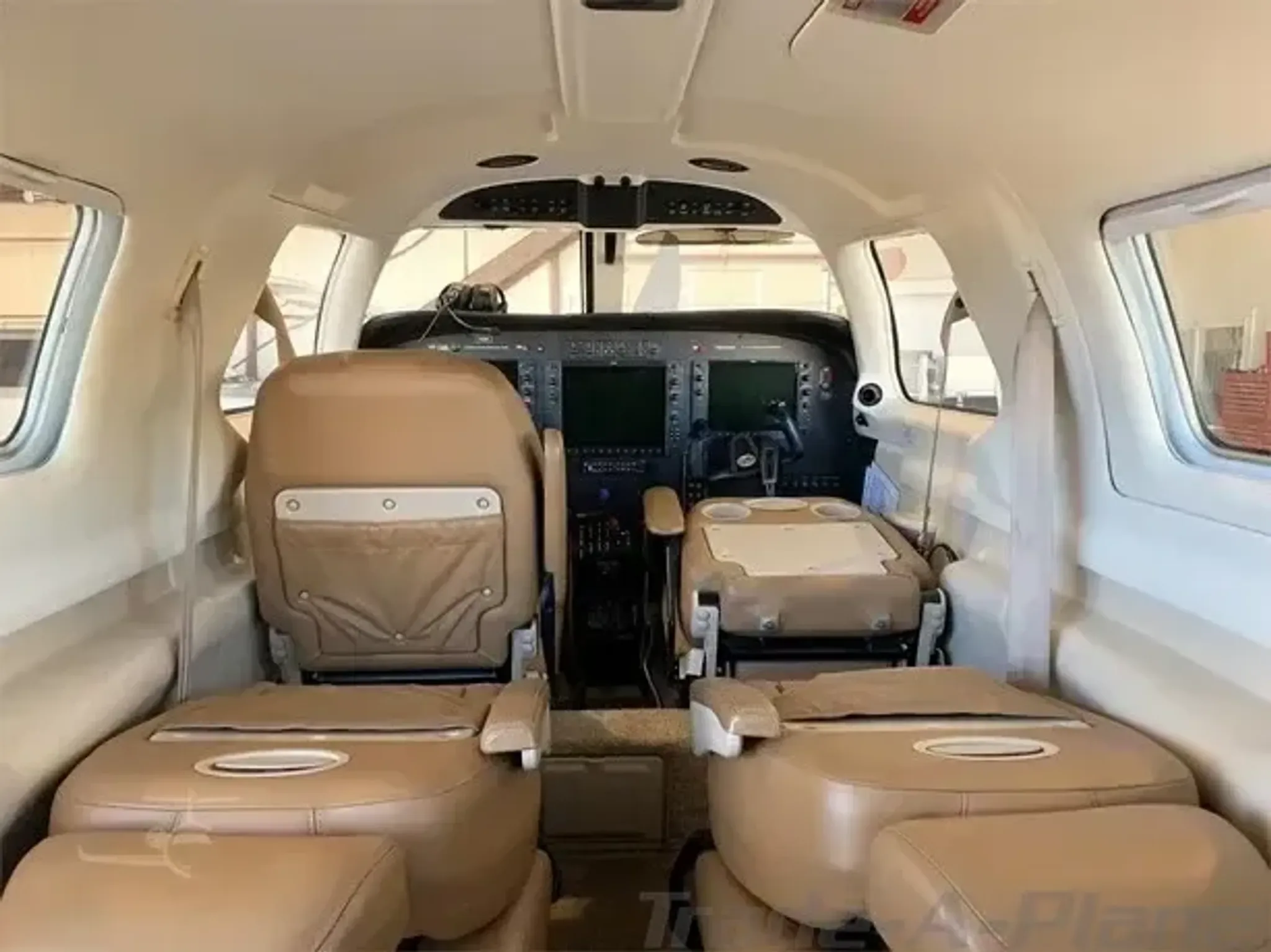 The interior cabin showing seating and layout.