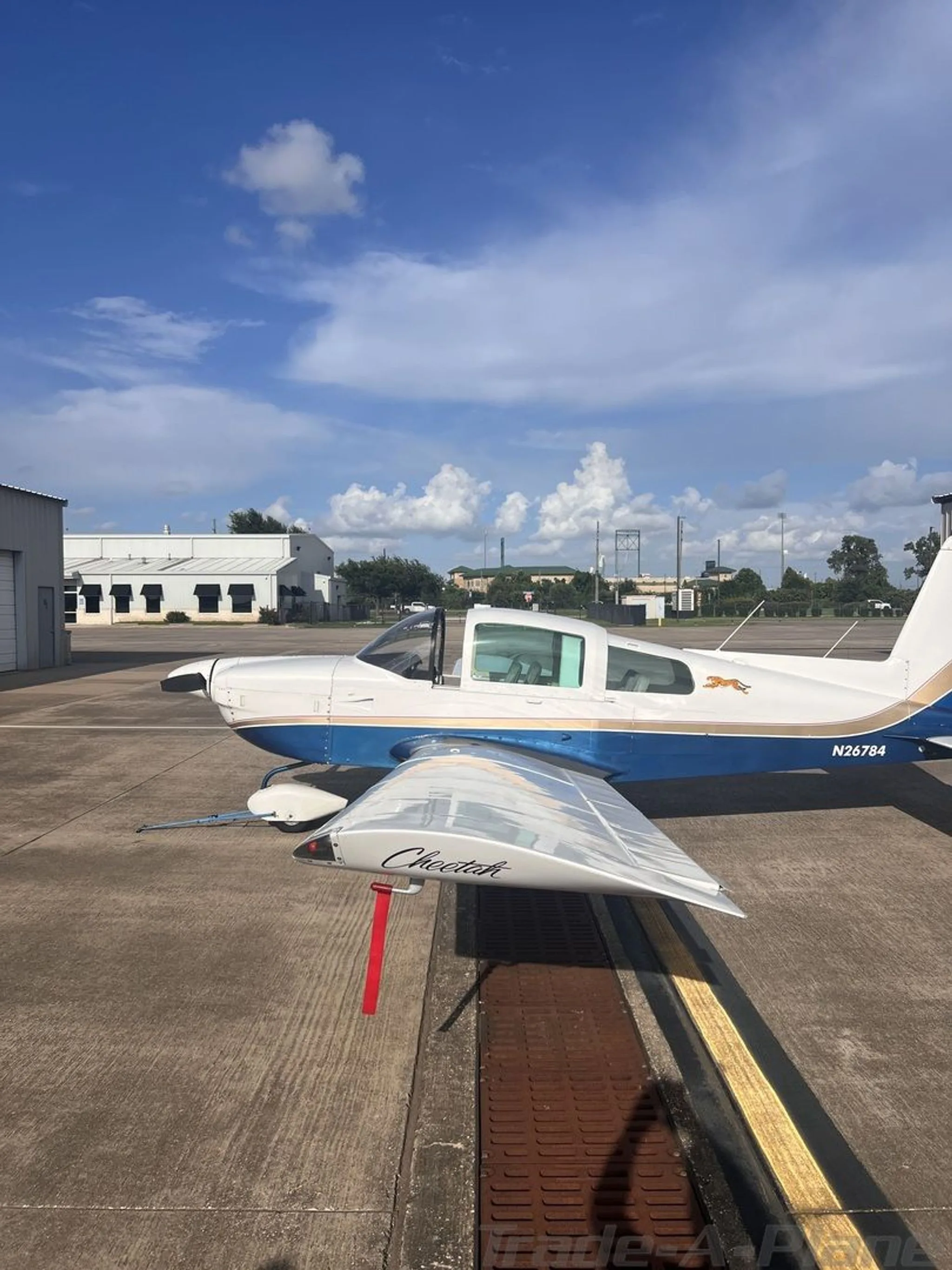 Another angle of the aircraft showcasing its wing.