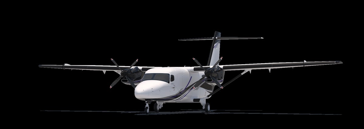 A Cessna Citation CJ4 Gen2 with a blue and white paint scheme.