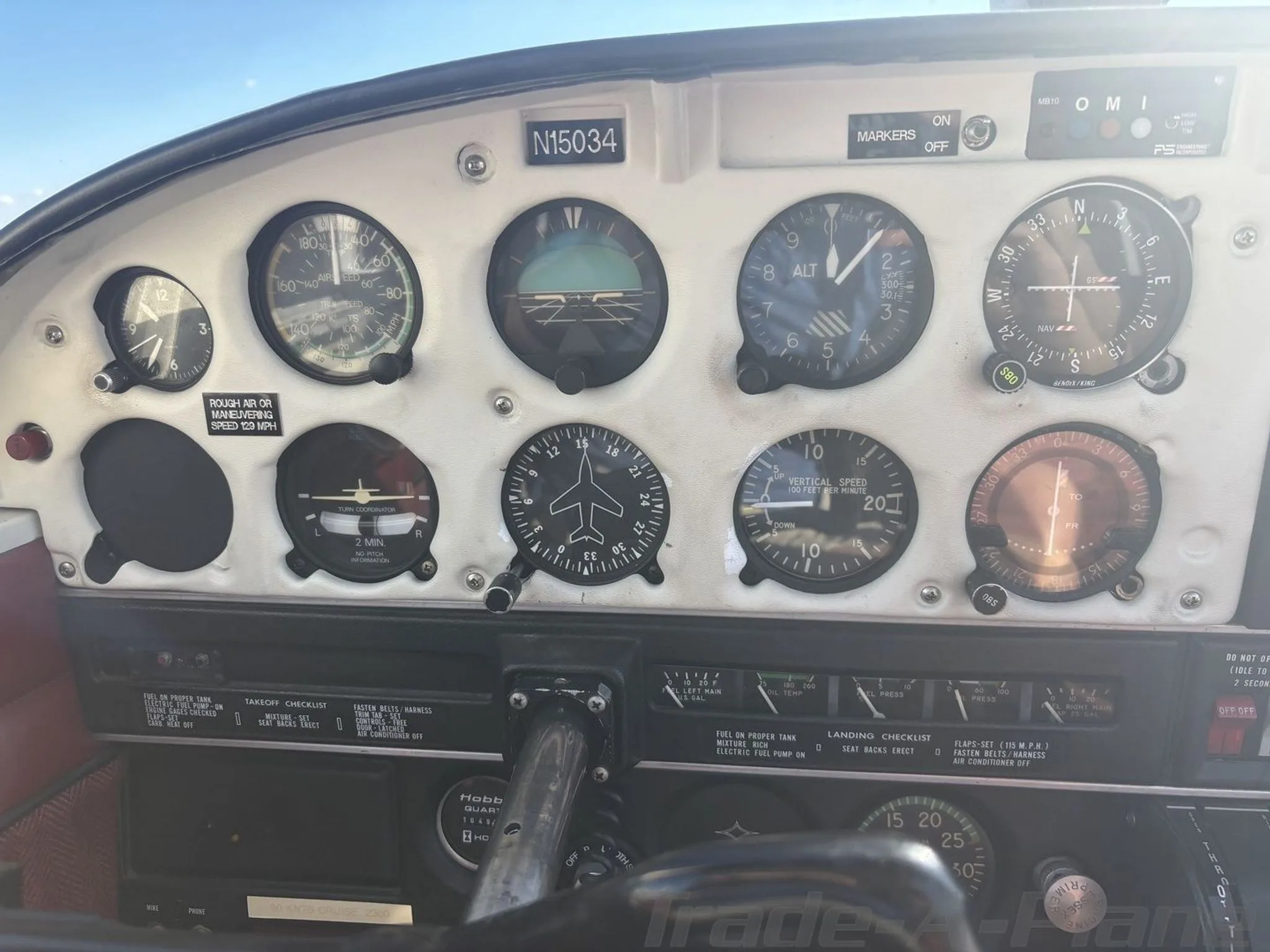 Instrument panel showing various gauges.